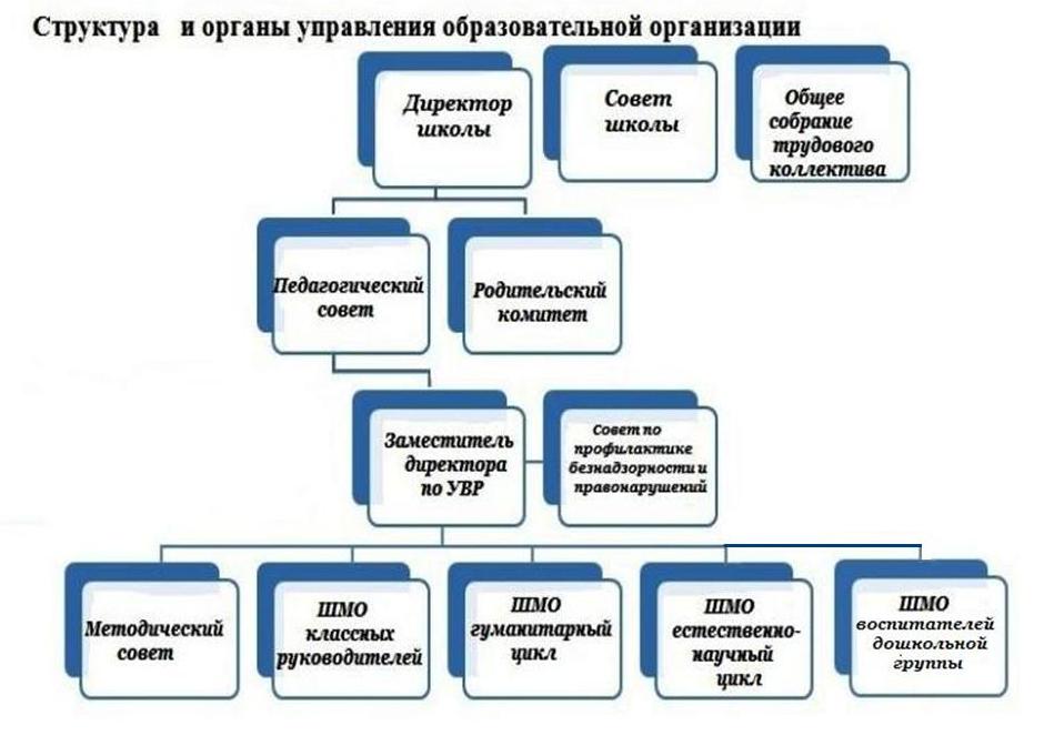 Структура управления образовательной организацией схема